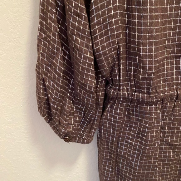 Free People Bohemian Style Embroidered V-Neck Sequined Blouse - Picture 4 of 8